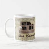 Oude School Funny illustreerde Slogan Koffiemok (Links)