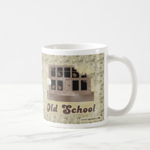 Oude School Funny illustreerde Slogan Koffiemok