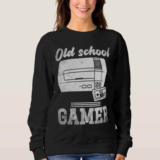 Oude School Gamer Arcade Nerd Citaat Console Hobby Trui (Voorkant)
