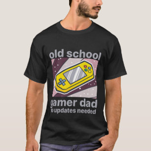 Oude School Gamer Vader Retro Console Kunst T-shirt