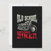 Oude school Gentlemen Biker Motorcycle Kaart (Voorkant)