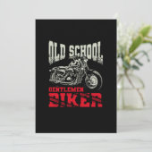 Oude school Gentlemen Biker Motorcycle Kaart (Staand voorkant)