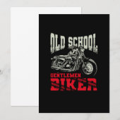 Oude school Gentlemen Biker Motorcycle Kaart (Voorkant / Achterkant)