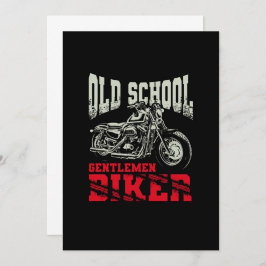 Oude school Gentlemen Biker Motorcycle Kaart (Voorkant / Achterkant)