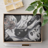 Oude School getatoeëerd meisje Tissuepapier (Geschenk)