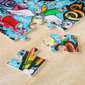 Oude School Graffitti Legpuzzel (Zijkant)