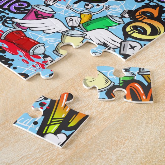 Oude School Graffitti Legpuzzel (Zijkant)