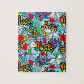 Oude School Graffitti Legpuzzel (Verticaal)