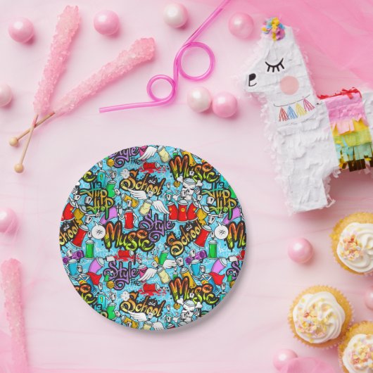 Oude School Graffitti Papieren Bordje (Feest)