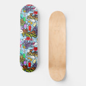 Oude School Graffitti Persoonlijk Skateboard (Voorkant)