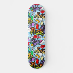 Oude School Graffitti Persoonlijk Skateboard