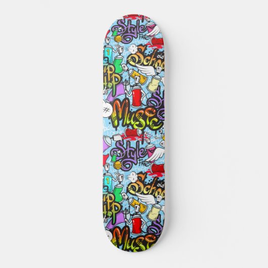 Oude School Graffitti Persoonlijk Skateboard (Voorkant)