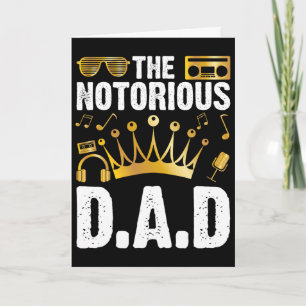 Oude School Grappige Hip Hop Vaderdag Notorious Va Kaart