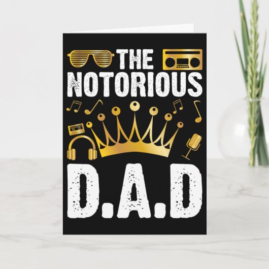 Oude School Grappige Hip Hop Vaderdag Notorious Va Kaart (Voorkant)