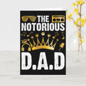Oude School Grappige Hip Hop Vaderdag Notorious Va Kaart (Gele Bloem)