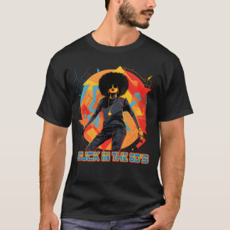 oude school hip hop afro meisje vriendin t-shirt