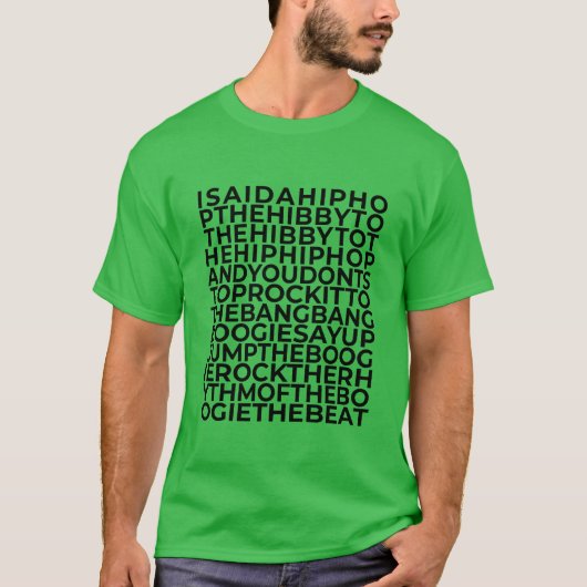Oude School Hip Hop Muziek Rapper Teksten Cool Rap T-shirt (Voorkant)