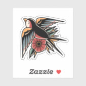 Oude school inspireerde kleurrijk slikontwerp sticker (Vel)