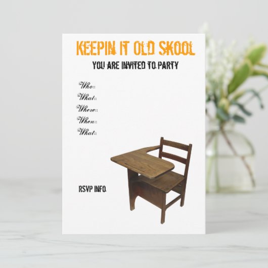 Oude School Kaart (Staand voorkant)