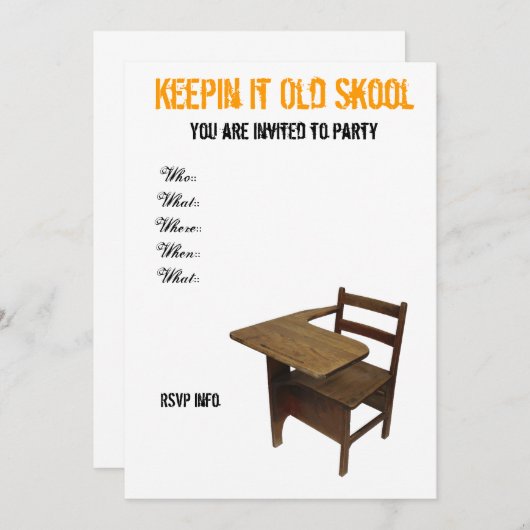 Oude School Kaart (Voorkant / Achterkant)