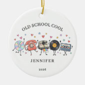 Oude School Koel Retro Keramisch Ornament (Voorkant)
