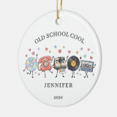 Oude School Koel Retro Keramisch Ornament (Links)