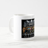 Oude school koffiemok (Voorkant links)