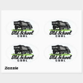 OUDE SCHOOL KOLEN OVALE STICKER (Vel)