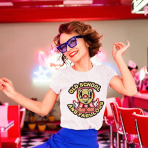 OUDE SCHOOL LADIES RETRO BIRTHDAY T-SHIRS T-SHIRT