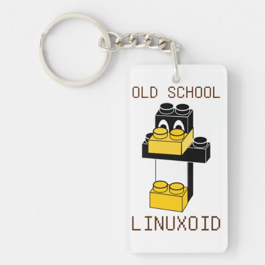 OUDE SCHOOL LINUXOID SLEUTELHANGER (Voorkant)