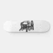 Oude school logo persoonlijk skateboard (Horizontaal)