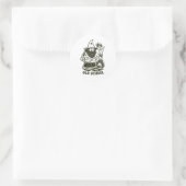 Oude School Magie Wizard Grappige Sticker (Tas)