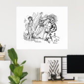 Oude school Magische Mischief in de bergen Poster (Thuiskantoor)