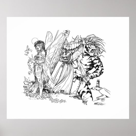 Oude school Magische Mischief in de bergen Poster (Voorkant)