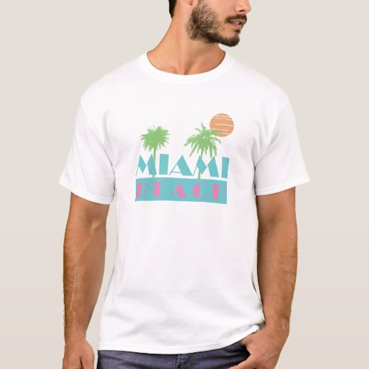 Oude School Miami Beach T-shirt (Voorkant)