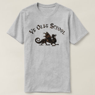 Oude school - middeleeuwse draak koning Arthur Kna T-shirt