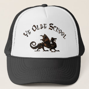 Oude school - middeleeuwse draak koning Arthur Kna Trucker Pet