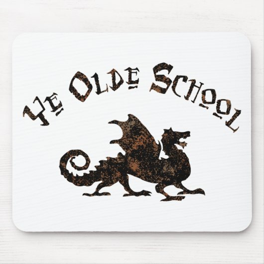Oude School - Middeleeuwse Draak Koning Arthur Rid Muismat (Voorkant)