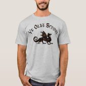 Oude School - Middeleeuwse Draak Koning Arthur Rid T-shirt (Voorkant)