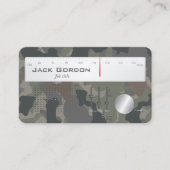 Oude school militaire camouflage radio visitekaartje (Voorkant)