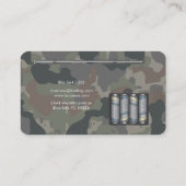 Oude school militaire camouflage radio visitekaartje (Achterkant)