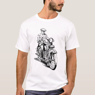  oude school motorrijder Graphic T-shirt