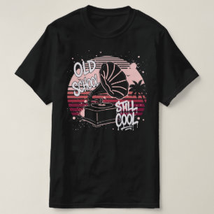 Oude School Nog Steeds Cool Vintage Grammofoon Ret T-shirt