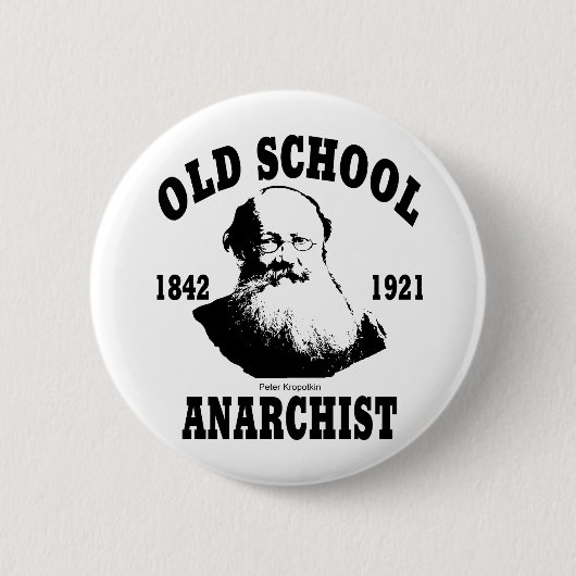 Oude School - Peter Kropotkin Ronde Button 5,7 Cm (Voorkant)