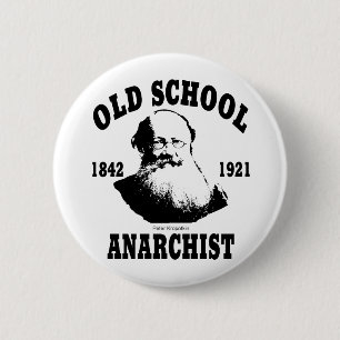 Oude School - Peter Kropotkin Ronde Button 5,7 Cm
