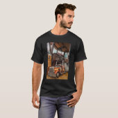 Oude school Peterbilt Interior en Truck Classic T-shirt (Voorkant volledig)