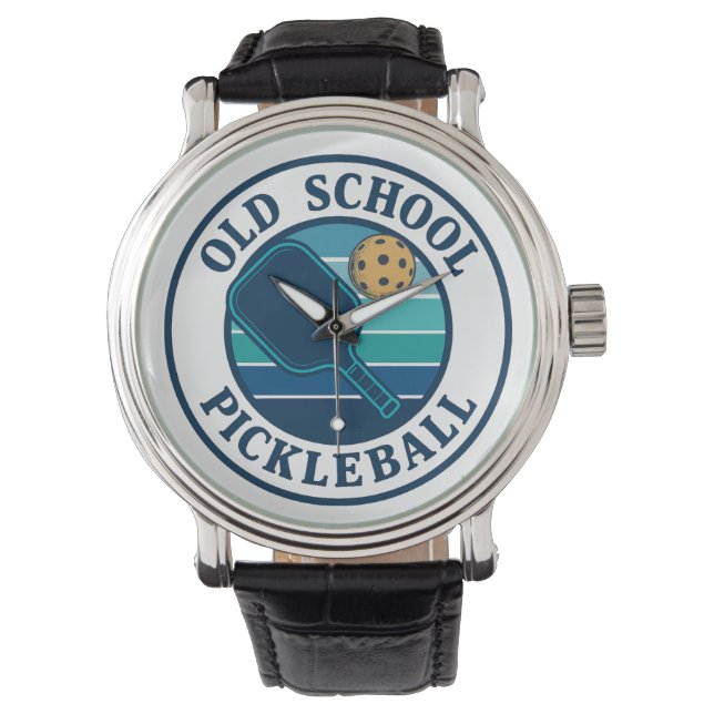 Oude School Pickleball-horloge Horloge (Voorkant)