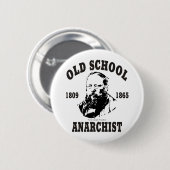 Oude School - Pierre-Joseph Proudhon Ronde Button 5,7 Cm (Voorkant /achterkant)