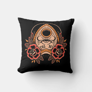 Oude School Planchette Tattoo Vierkante Kussen