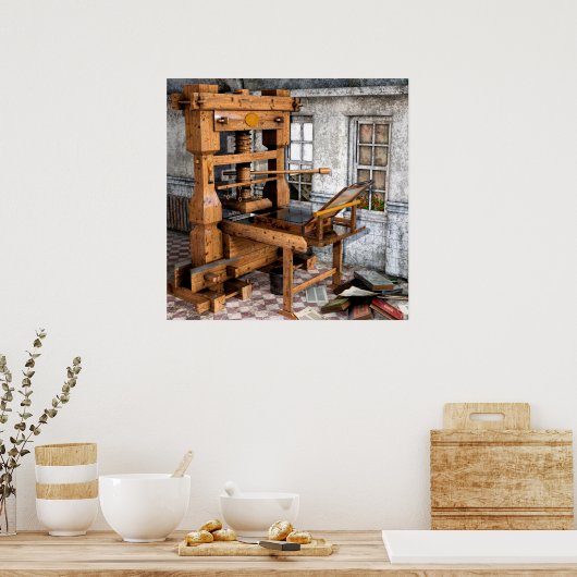 Oude school poster (Keuken)